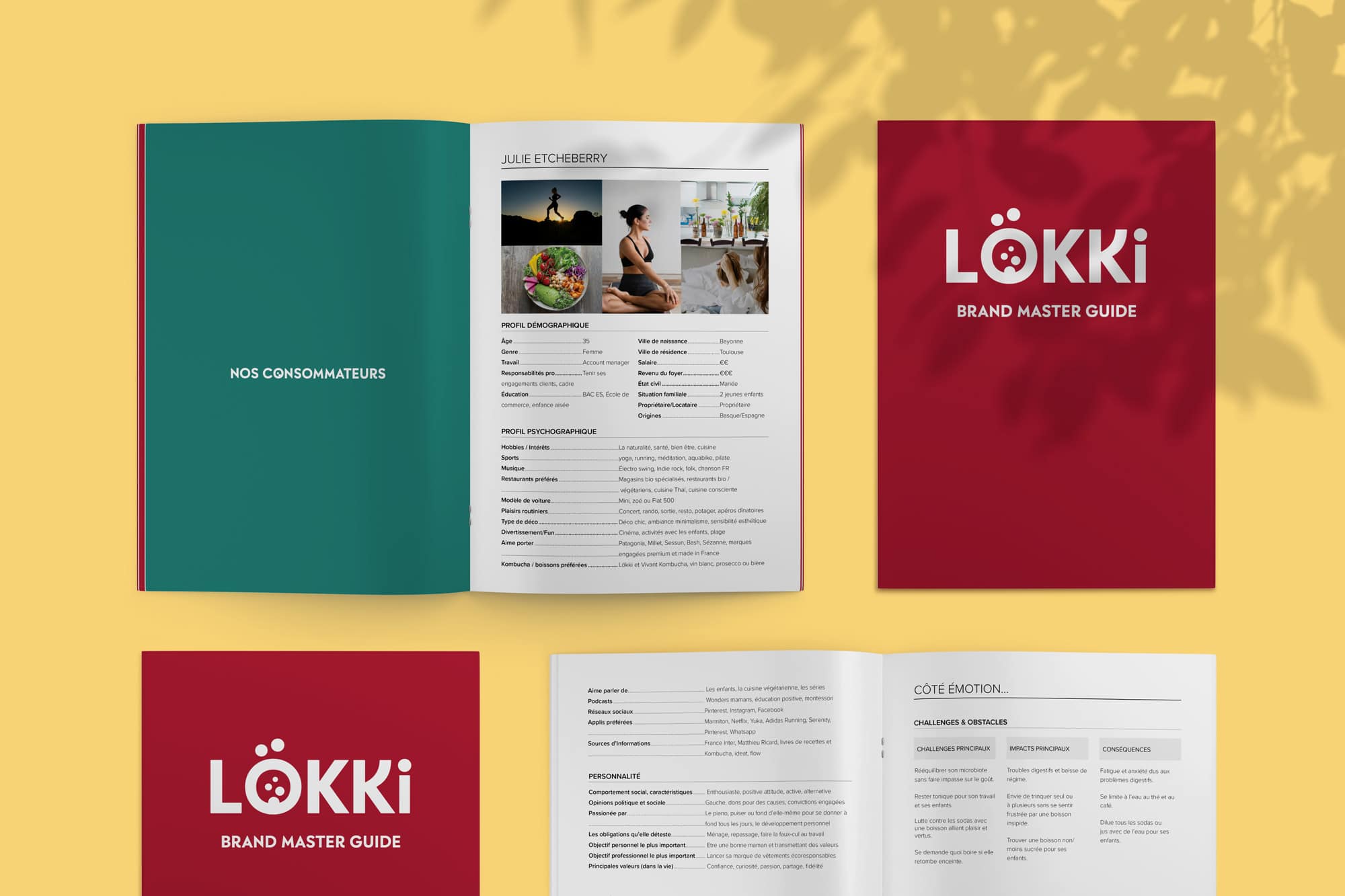 Livre de marque du rebranding de Lökki Kombucha