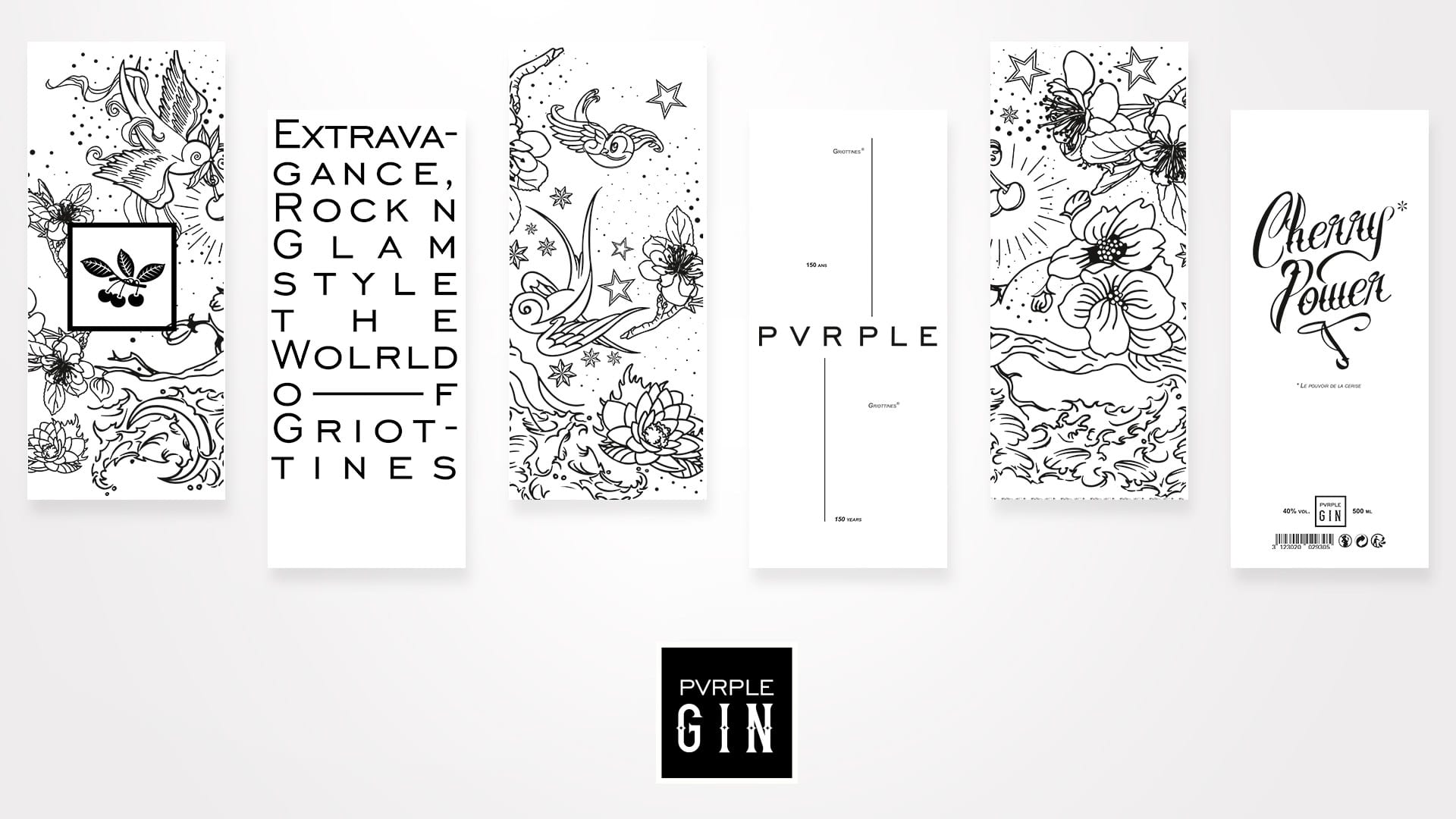 Elements Packaging design Pvrple Gin