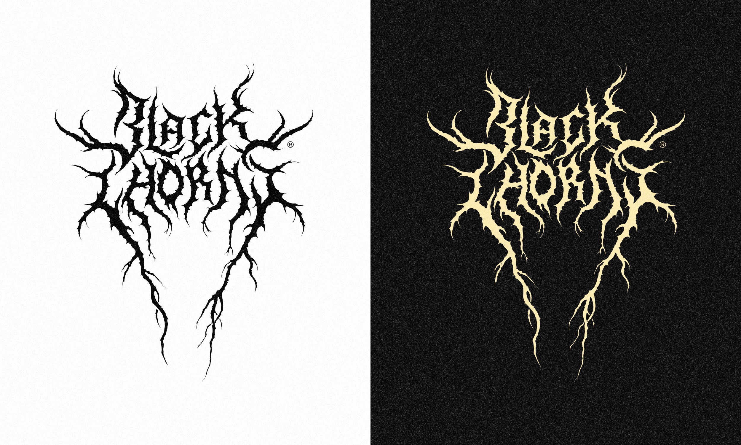 Studio Blackthorns logotype black/yellow