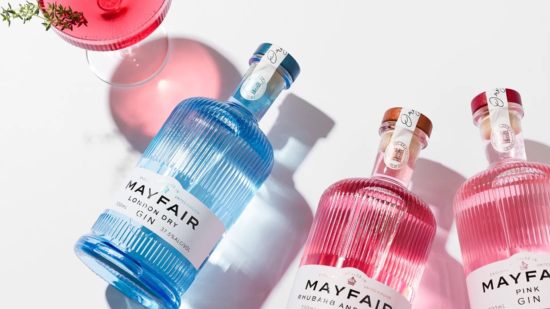 Mayfair London Gin, bouteille en verre premium sur mesure