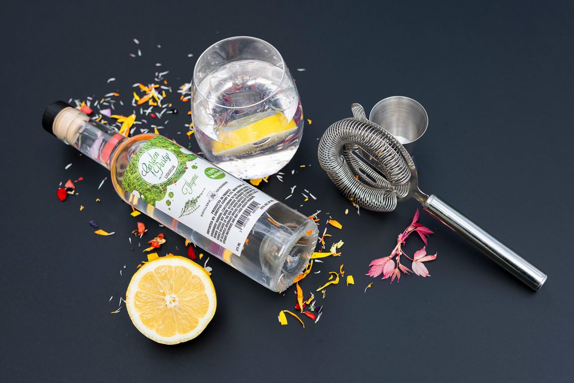 Cocktail composition with Thyme Garden Party Liqueur